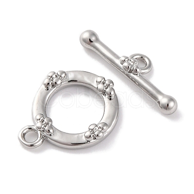 Brass Toggle Clasps KK-S403-22P-1