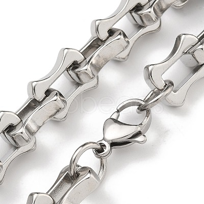 304 Stainless Steel Link Chain Bracelets BJEW-H618-11P-1
