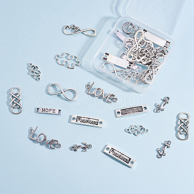 Tibetan Style Alloy Links TIBE-SC0002-07-1