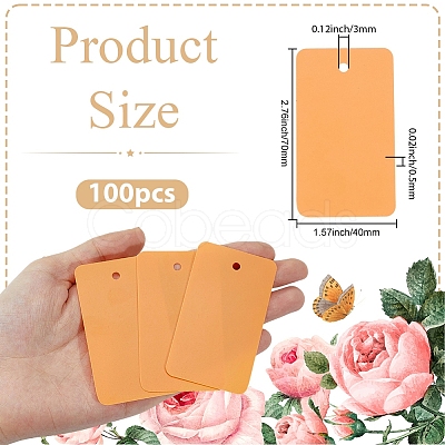 100Pcs PVC Plastic Blank Big Pendants KY-SP0001-72B-1