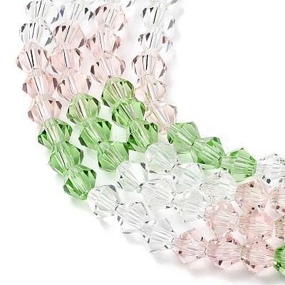 Transparent Gradient Color Glass Beads Strands GLAA-F131-01B-06-1