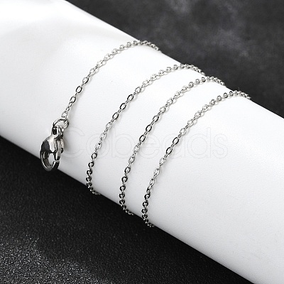 Non-Tarnish 304 Stainless Steel Cable Chain Necklaces NJEW-P248-01P-1