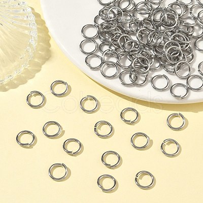 Tarnish Resistant 304 Stainless Steel Open Jump Rings STAS-R065-38-1