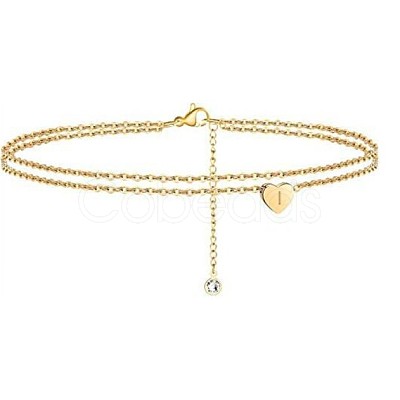 Heart Brass with Crystal Rhinestone Anklets FS-WGC43DA-26-1