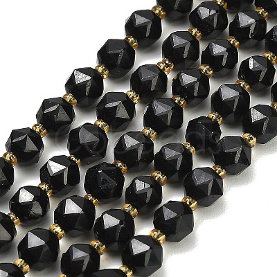 Natural Black Tourmaline Beads Strands GG-CBA3921-B11-8mm-1
