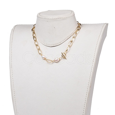 Aluminium Paperclip Chain Necklaces NJEW-JN02865-1