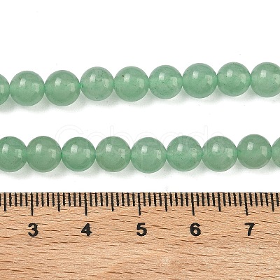 Natural Green Aventurine Beads Strands GSR6mmC024-1