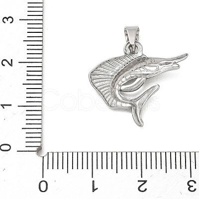 304 Stainless Steel Pendants STAS-B141-03C-P-1