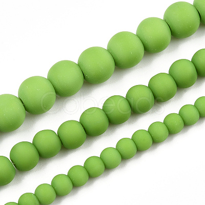 Opaque Glass Beads Strands X-GLAA-T032-P8mm-MD06-1