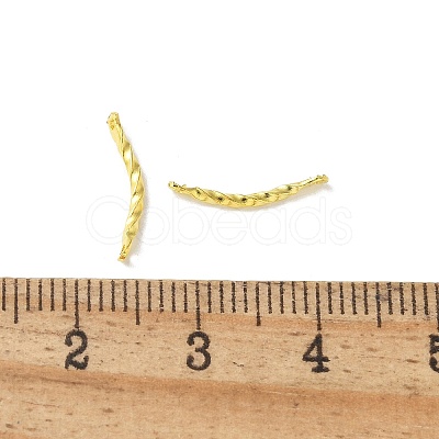 Brass Twist Tube Beads KK-U057-06G-1