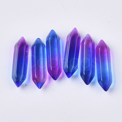 Two Tone Glass Double Terminated Point Beads GLAA-S167-12C-1