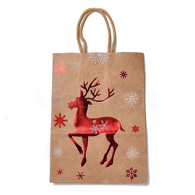 Christmas Theme Hot Stamping Rectangle Paper Bags X1-CARB-F011-02B-1