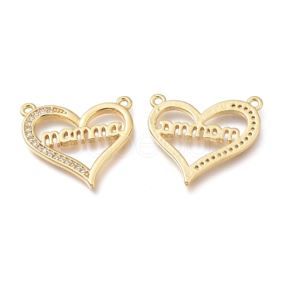 Hollow Brass Micro Pave Cubic Zirconia Links ZIRC-H700-17G-1