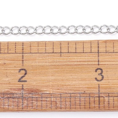 Tarnish Resistant 304 Stainless Steel Curb Chains CHS-F006-04B-P-1