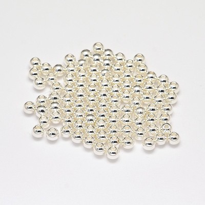 Rack Plating Brass Round Spacer Beads KK-I598-03S-RS-1