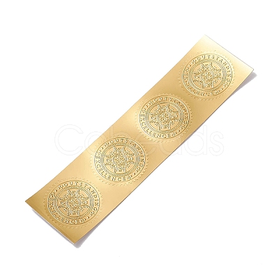 Self Adhesive Gold Foil Embossed Stickers DIY-XCP0002-15B-1