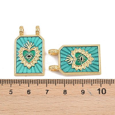 Brass Enamel Pendants KK-B157-28A-G-1