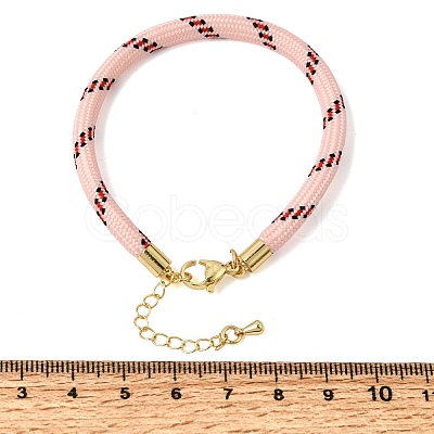 Braided Round Polyester Cord Bracelet Makings FB-CBAEDA0-01G-30-1