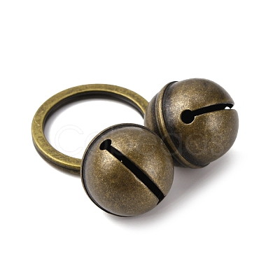 Brass Bell Keychain HJEW-WH0042-22AB-1