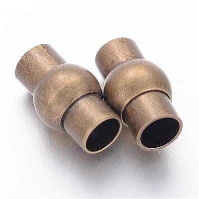 Brass Magnetic Clasps with Glue-in Ends KK-H303-1-1