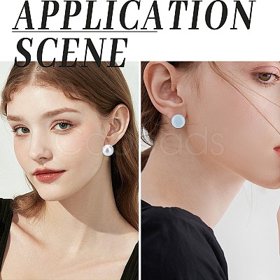 500Pcs Eco-Friendly Plastic Stud Earring Findings KY-SP0001-03A-1