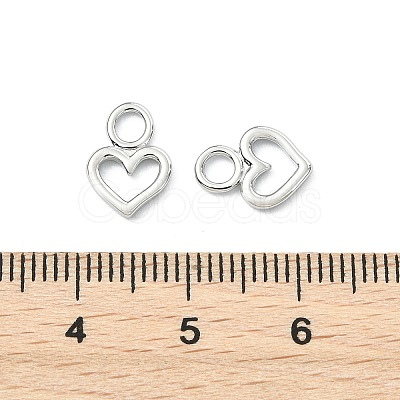 SHEGRACE Brass Heart Charms XGR0161P-100P-1