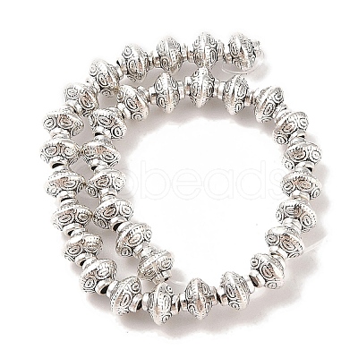 Tibetan Style Bicone Alloy Bead Strands TIBEB-O007-14-RS-1