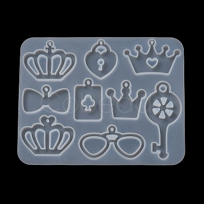 Crown Glasses Lock Pendant DIY Silicone Molds SIMO-C012-01C-1