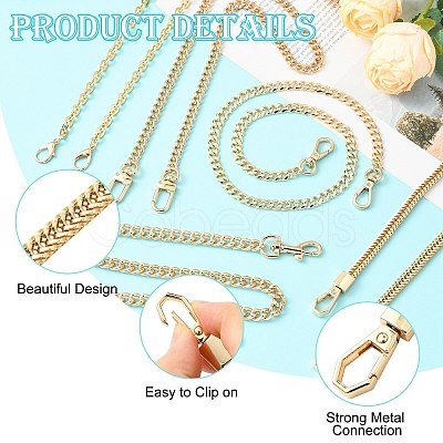 5Pcs 5 Styles Iron Purse Chains FIND-CJ0003-99-1