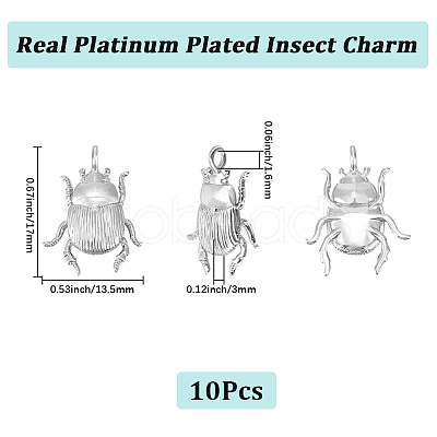 10Pcs Brass Pendants KK-BBC0023-97-1