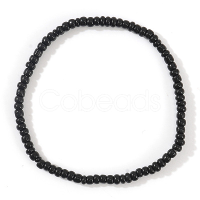 Bohemian Style Glass Seed Round Beaded Stretch Bracelets for Women and Girls QC1602-19-1