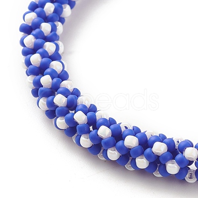 Glass Seed Crochet Beaded Bracelet BJEW-JB08083-05-1