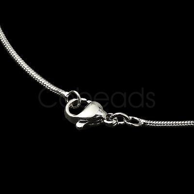 Brass Round Snake Chain Necklace for Men Women MAK-YW0001-11-1