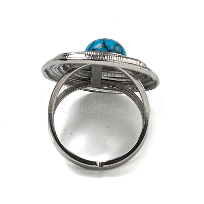 304 Stainless Steel Open Cuff Rings STAS-Z060-13P-1