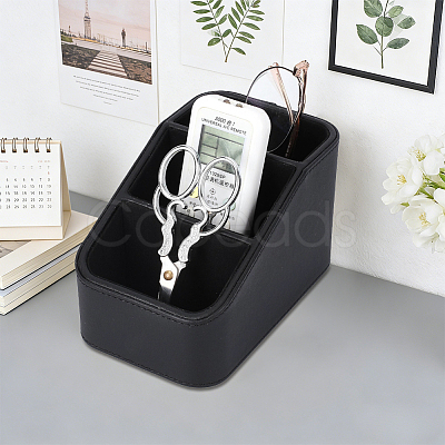 3-Grid Imitation Leather Desktop Storage Boxes CON-WH0095-233C-1