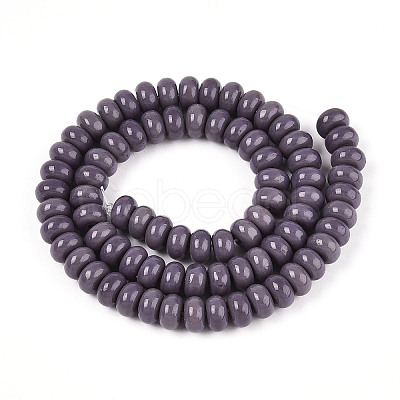 Opaque Solid Color Glass Beads Strands GLAA-ZX008-8mm-18S-1
