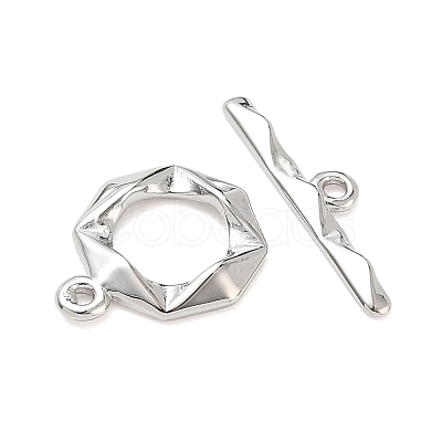Brass Toggle Clasps KK-CBA42CA-01C-P-1