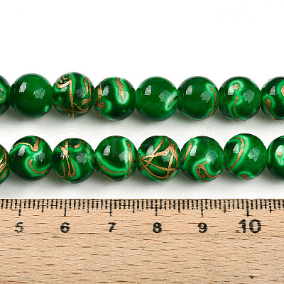 Baking Paint Glass Beads X1-DGLA-N010-10mm-04-1