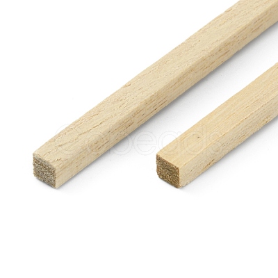 Square Fortune Paulownia Wood Craft Stick WOOD-WH0026-12B-1