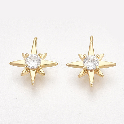 Brass Cubic Zirconia Charms KK-S350-285-1