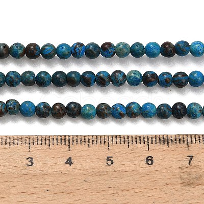 Natural Chrysocolla Beads Strands G-C289-B02-4mm-1