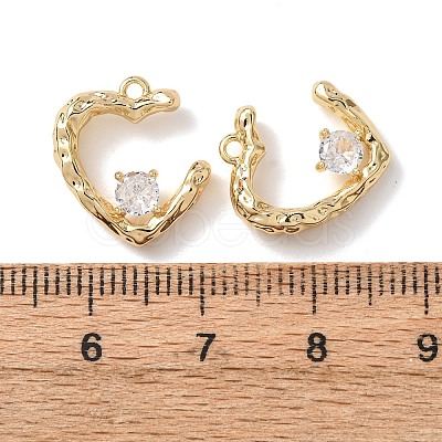 Brass Micro Pave Cubic Zirconia Pendants KK-A295-02A-G-1