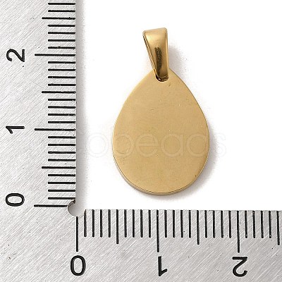 PVD Vacuum Plating 304 Stainless Steel Stamping Blank Tag Pendants STAS-B053-04G-1