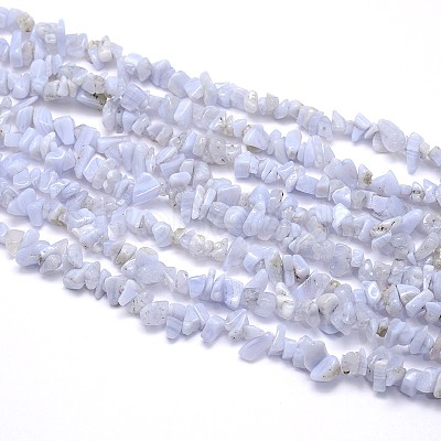 Natural Blue Lace Agates Strands X-G-O049-B-18-1