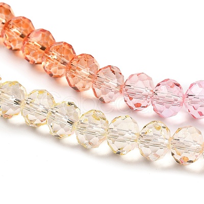 Transparent Painted Glass Beads Strands DGLA-A034-T8mm-A20-1