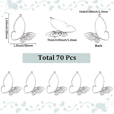 70Pcs Tibetan Style Alloy Pendants TIBE-SC0002-22AS-1