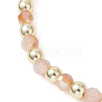 Glass Beads Stretch Bracelets for Women BJEW-JB13308-02-1