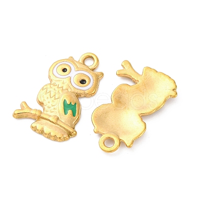 304 Stainless Steel Enamel Pendants STAS-B085-23G-1
