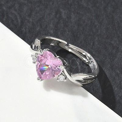 Brass & Cubic Zirconia Finger Rings CU-CBA7E55-17P-1