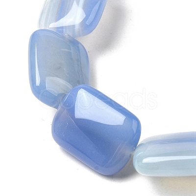 Natural Striped Agate/Banded Agate Beads Strands G-B137-B01-01D-1